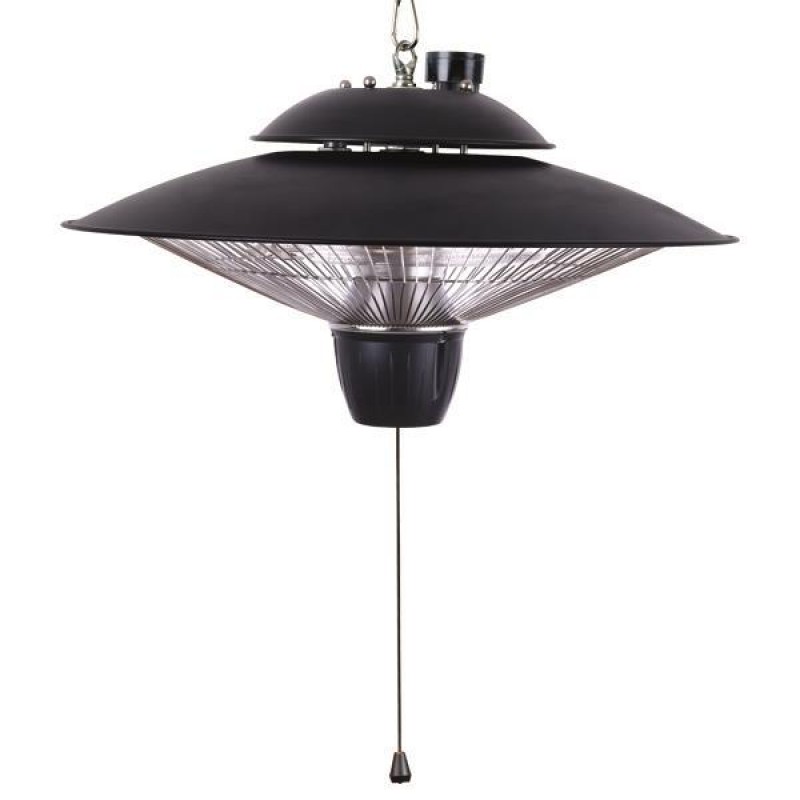 Eurolamp 300-42100 Θερμαντικό Σώμα Αλογόνου Κρεμαστό 2000W Μαύρο